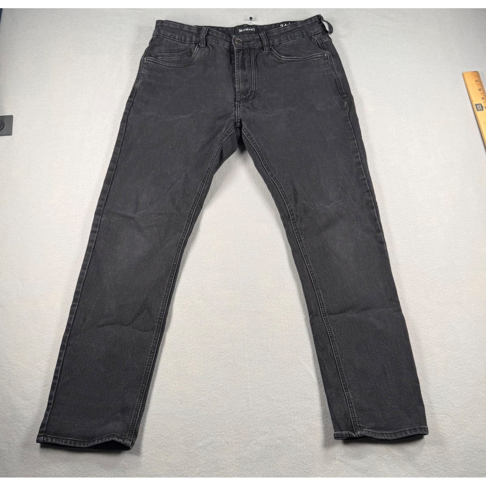 BLANKNYC Wooster Slim Fit Jeans Dark Gray Faded Wash Denim Pants Women Size 34